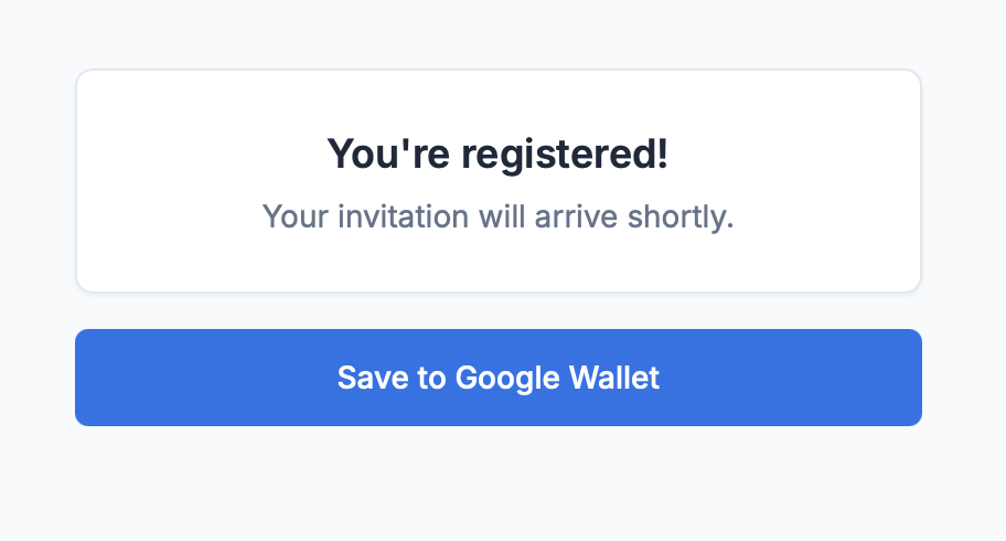 A referred contact saving their own wallet pass after being introduced by an existing client